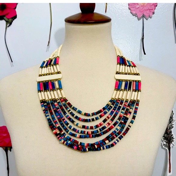 Native American Beaded Necklace Vintage - Picture 1 of 5